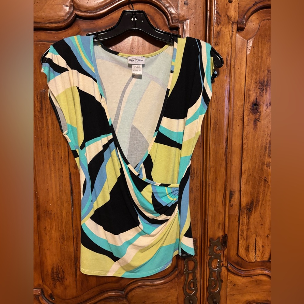 Kay Celine Women's Multicolor Draped Top